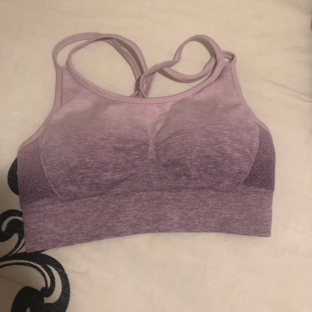 Pink Ombré Seamless Sports Bra